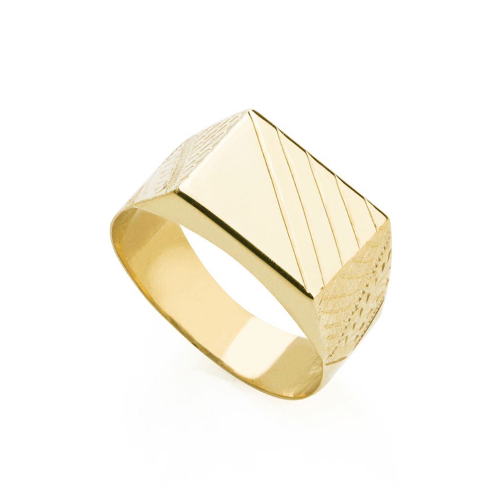 anel masculino ouro amarelo 18k