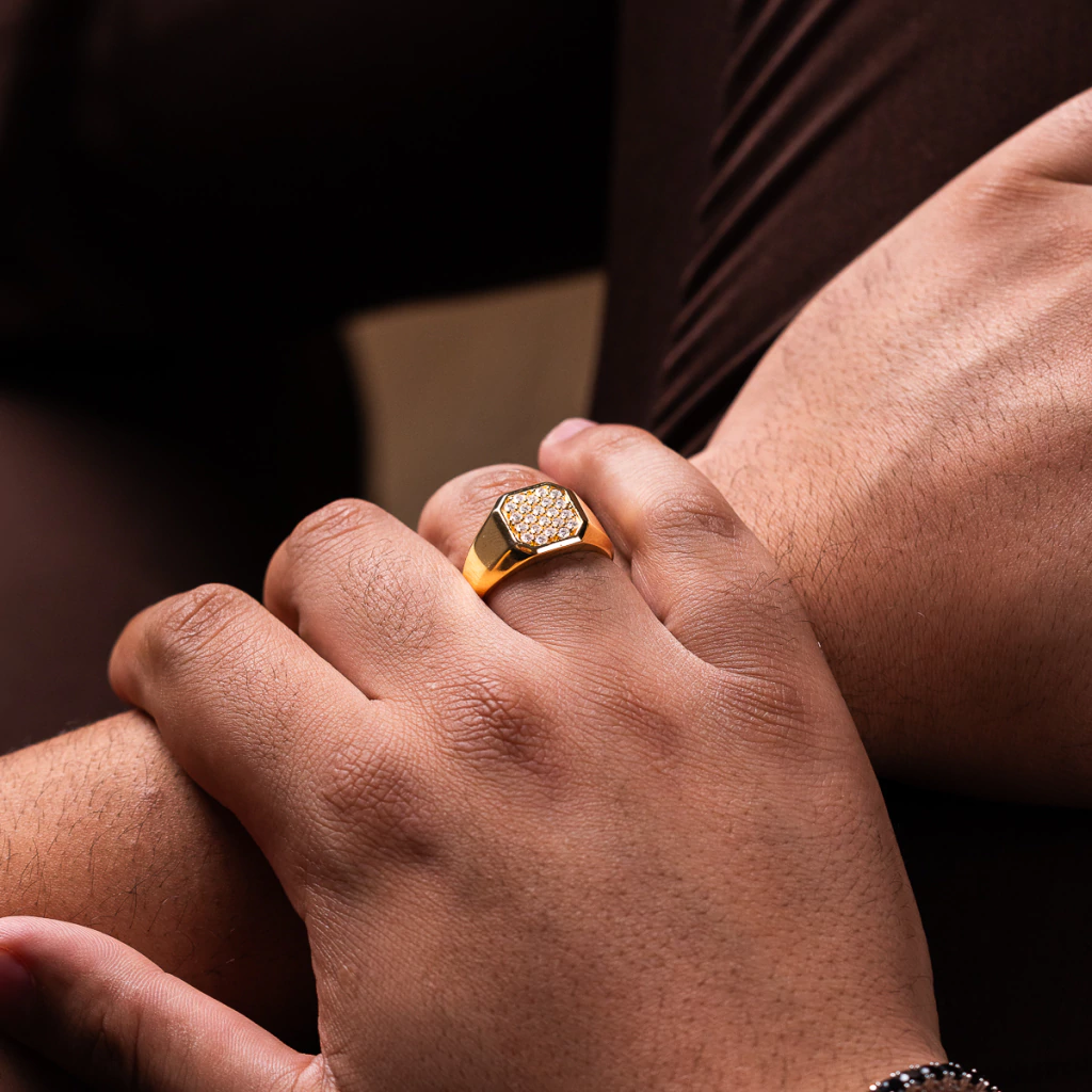 anel masculino ouro 18k com diamante