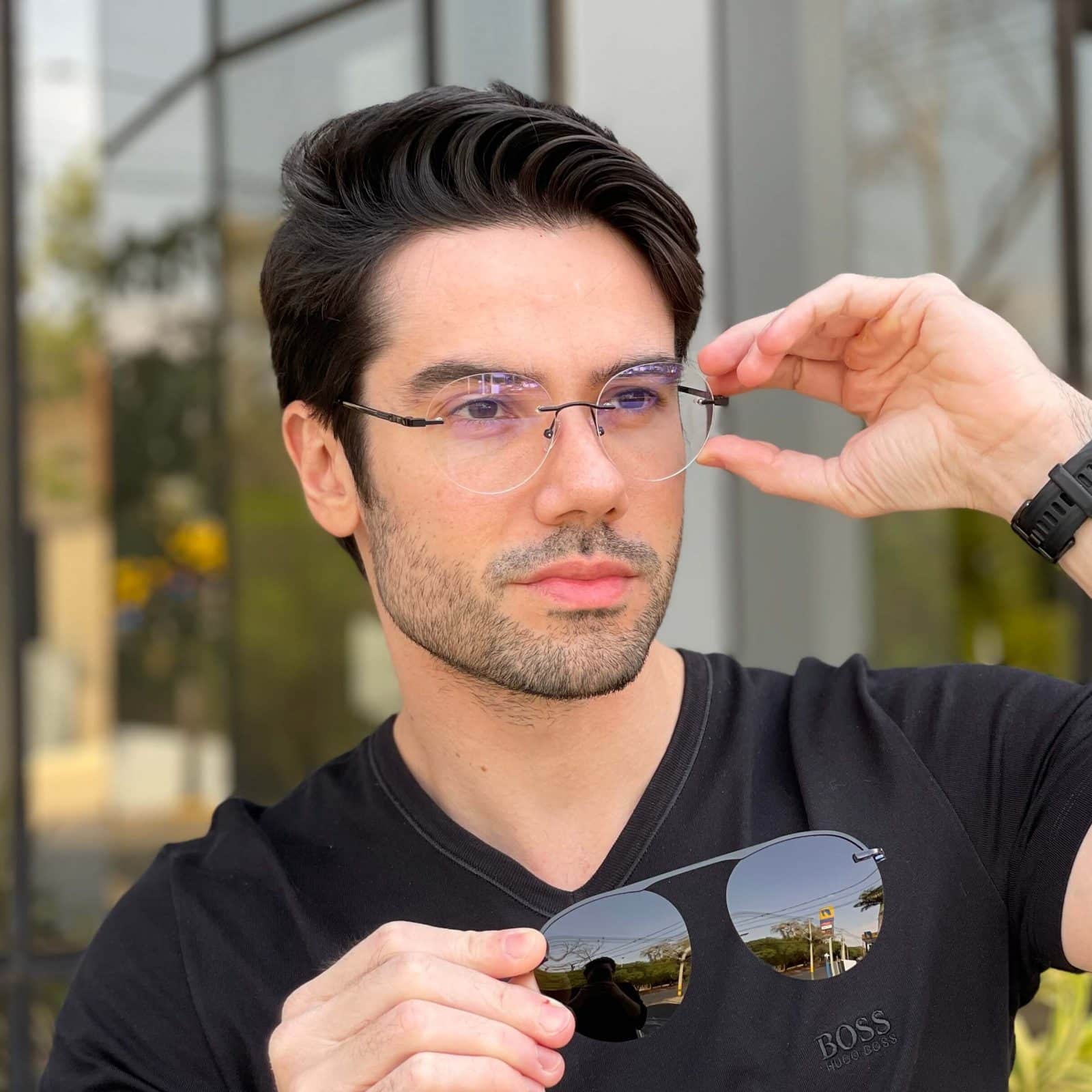 armacao com clip solar masculino