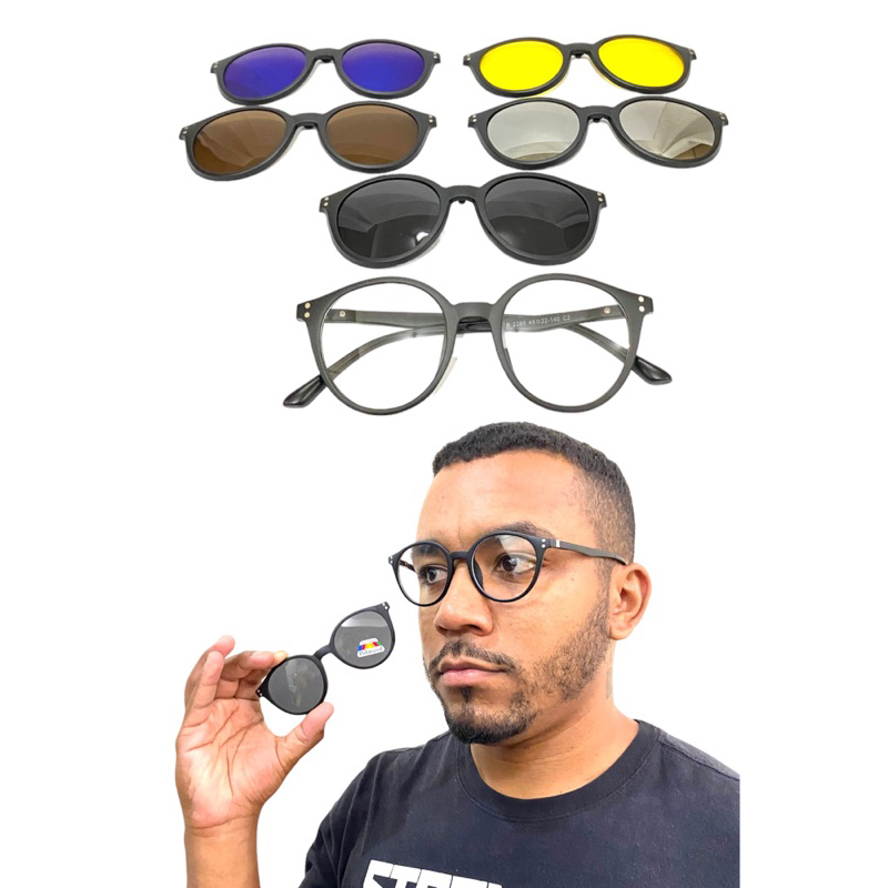 oculos de grau com imã para sol masculino