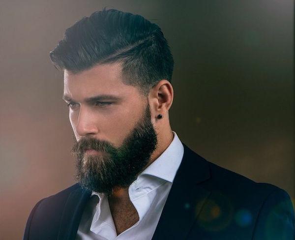 barba italiana e cabelo social médio
