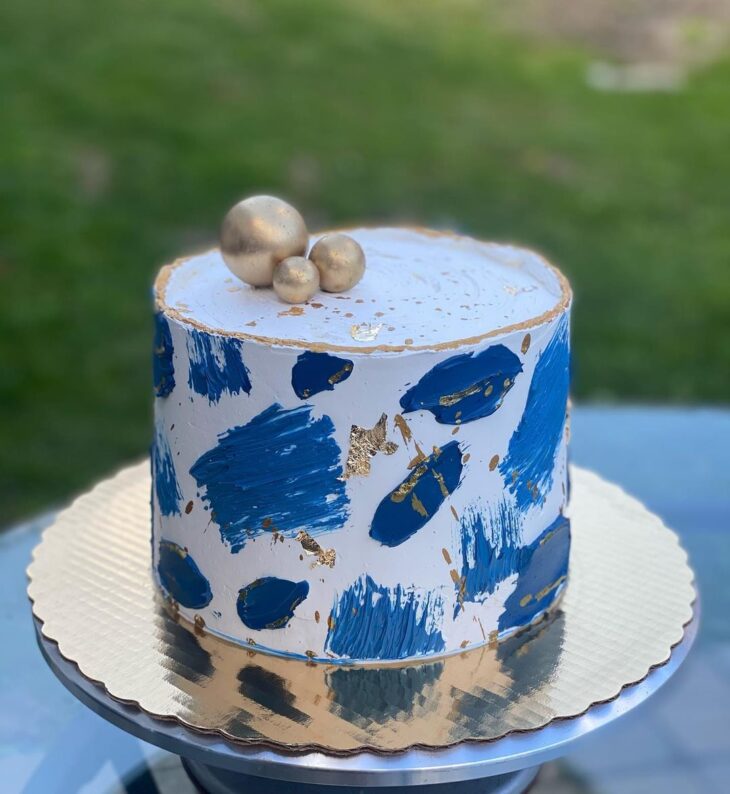 bolo azul royal masculino