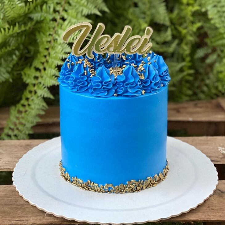 bolo masculino azul turquesa