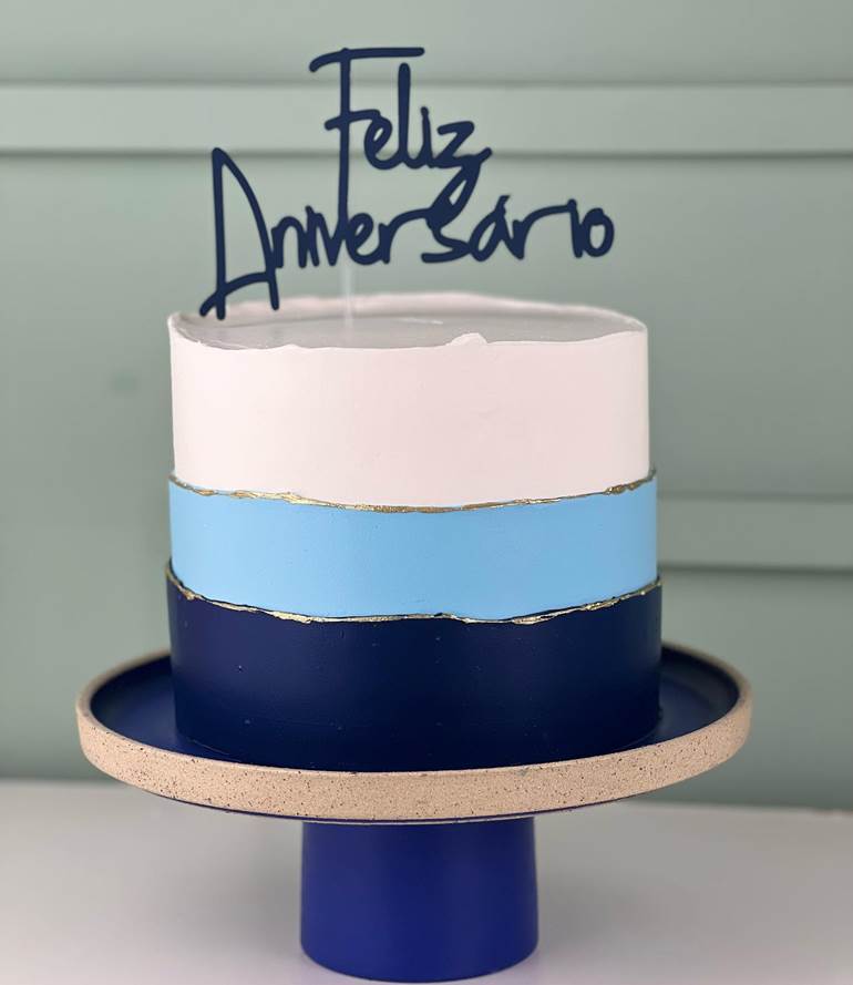 ideias bolo masculino azul