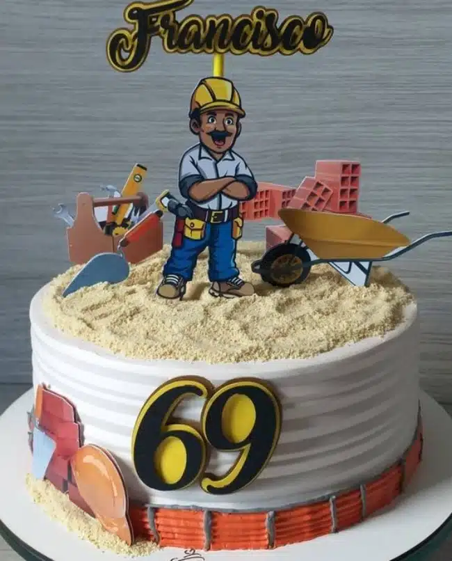 bolo decorado para avô