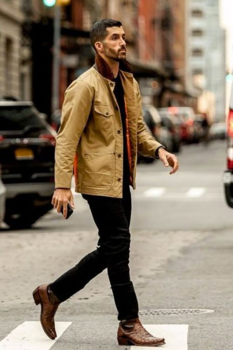 bota rocker masculina salto