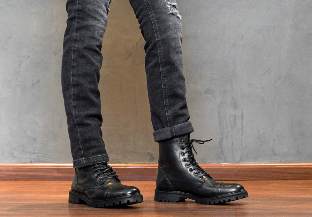 bota masculina cano alto salto