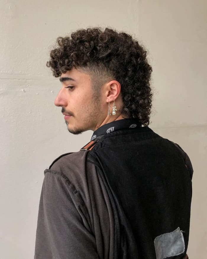 corte mullet para cabelo crespo masculino