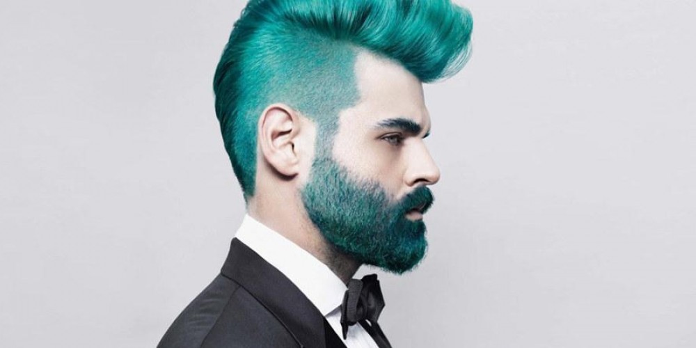 corte masculino degradê colorido