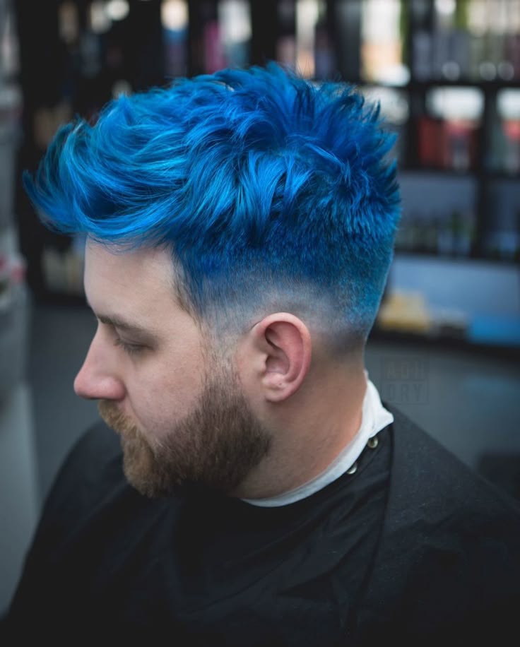 cabelo neon masculino