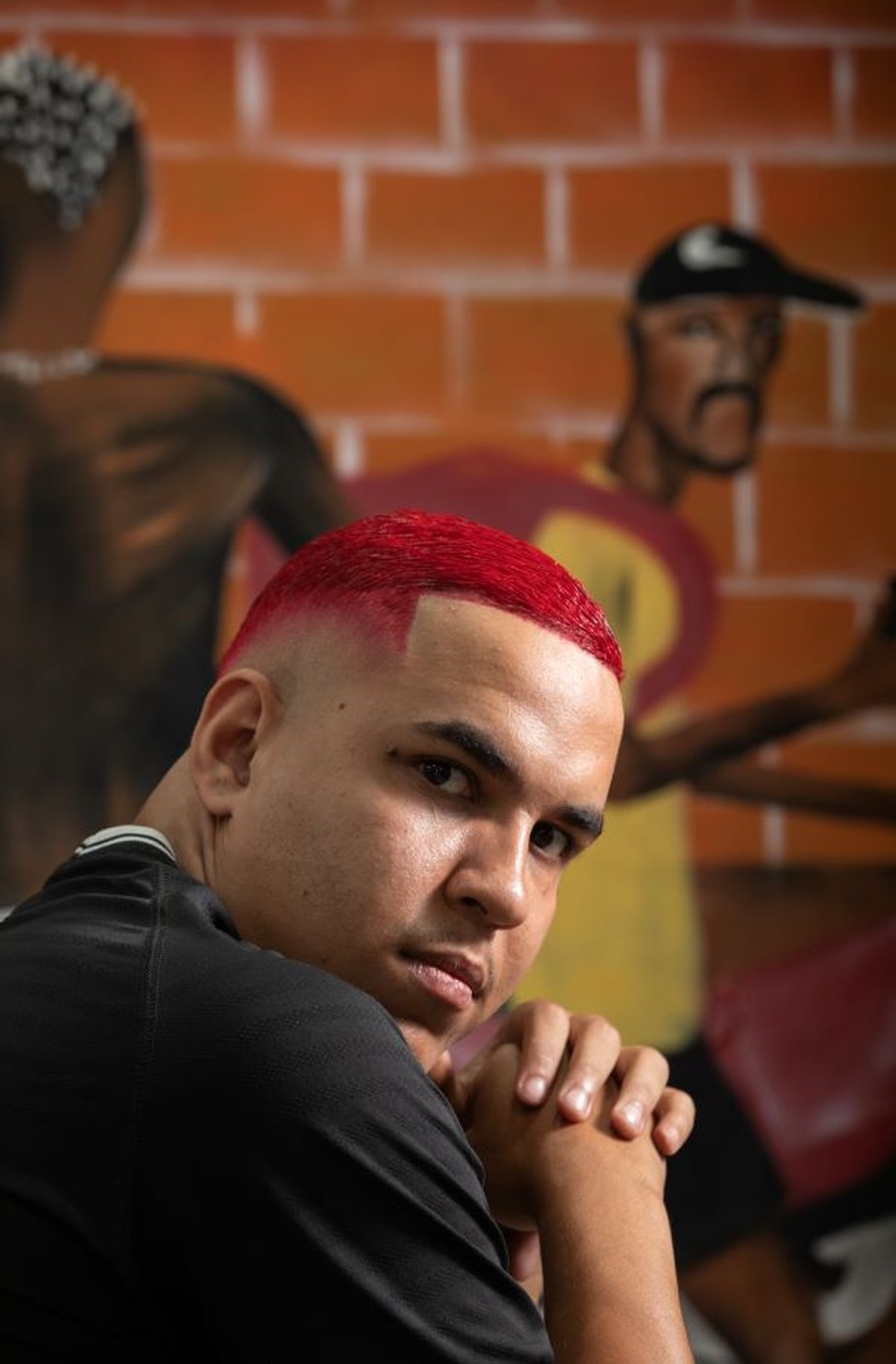 corte masculino degradê colorido