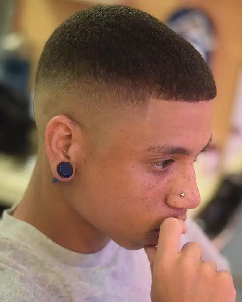 corte masculino para rosto oval