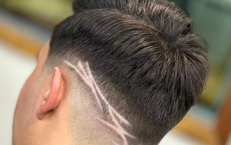 mid fade cabelo