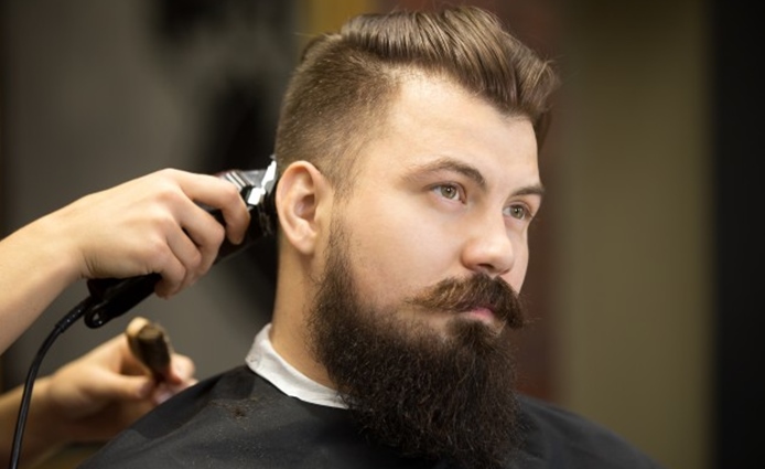 barba e cabelo degradê juntos