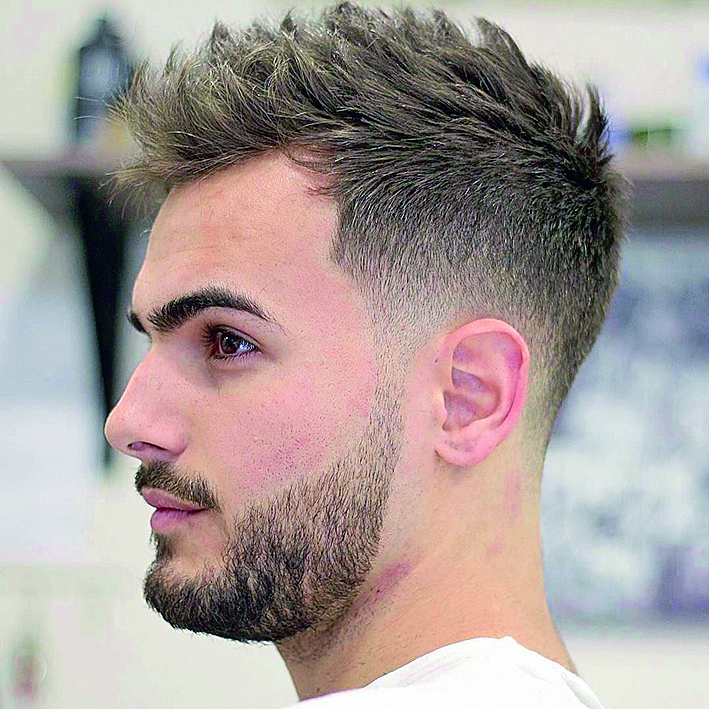 visual moderno masculino barba e cabelo
