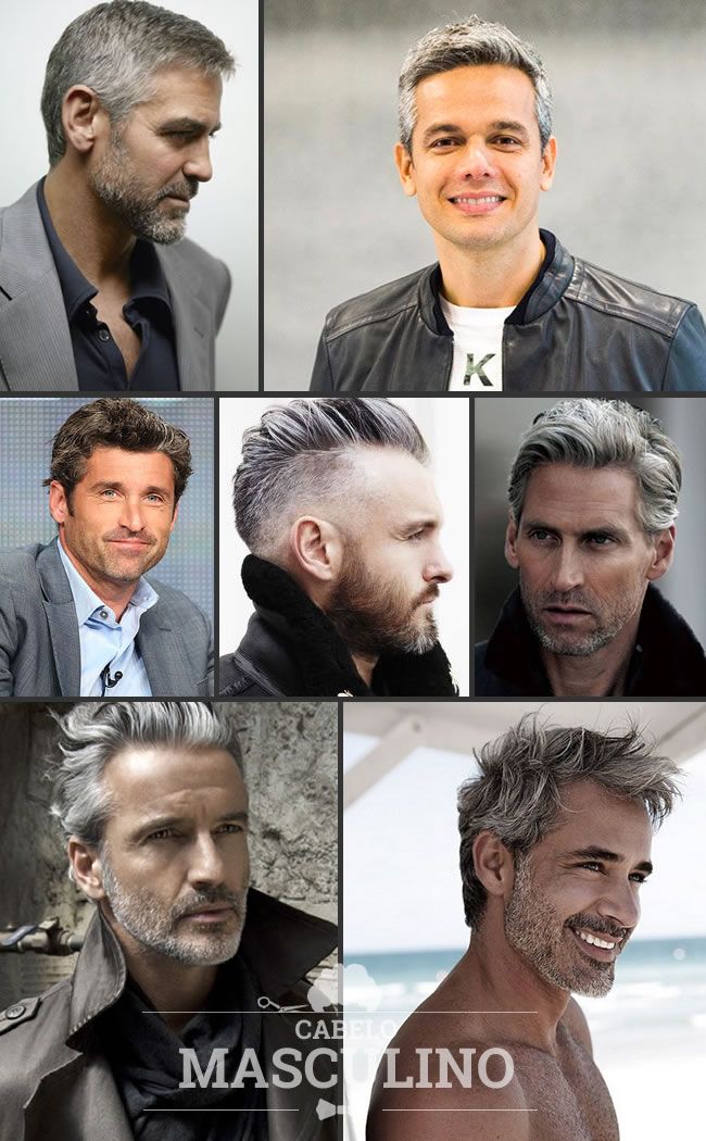cabelo grisalho masculino moderno