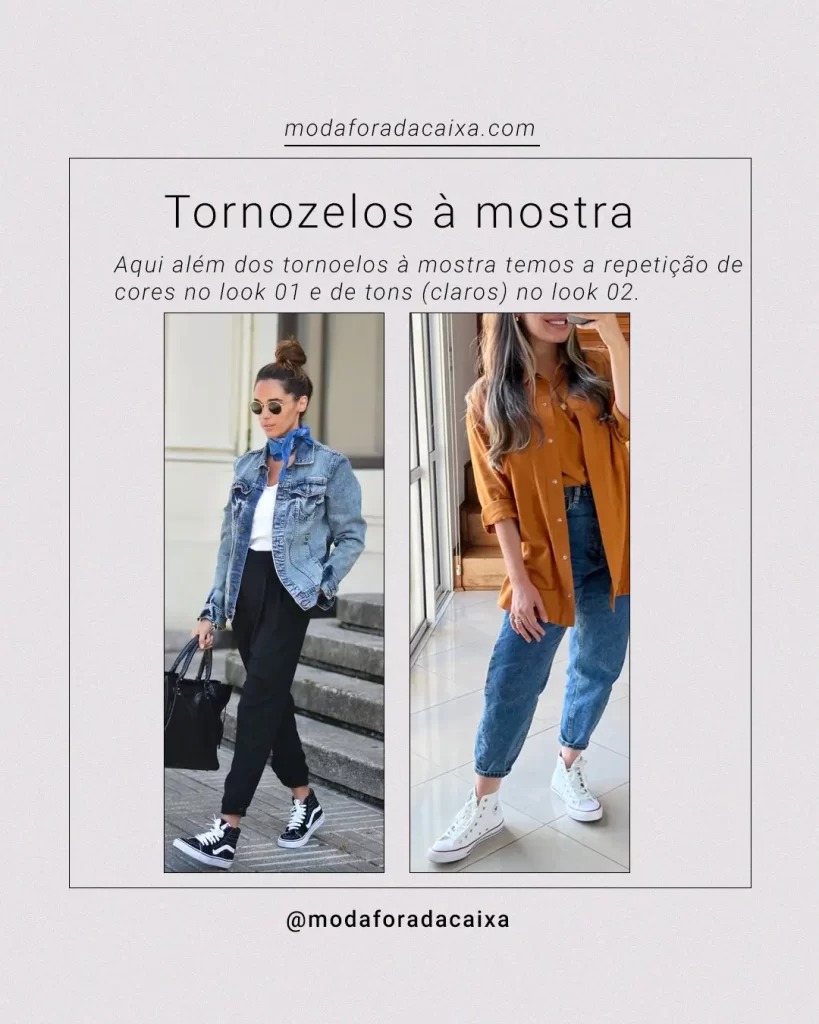 como usar tênis cano alto com calça
