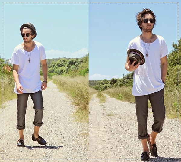 dobra de calça masculina casual