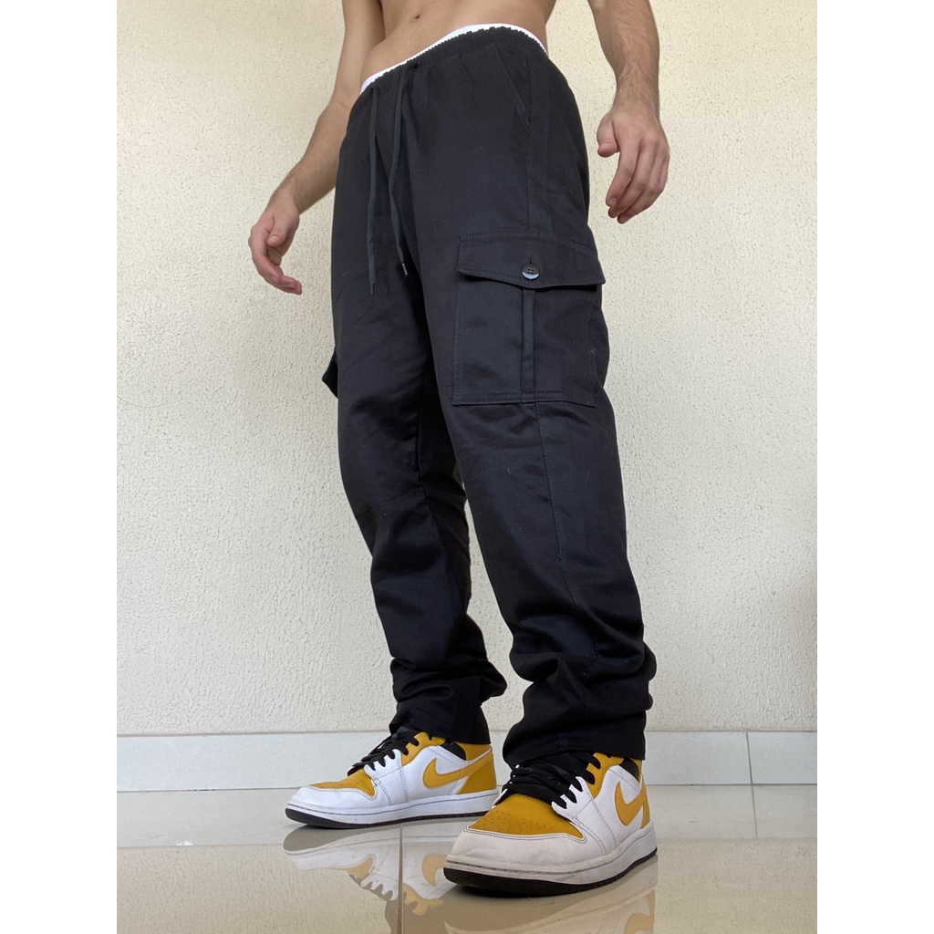 calça masculina wide leg