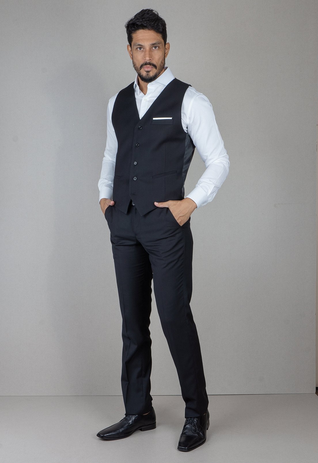 colete masculino cinza