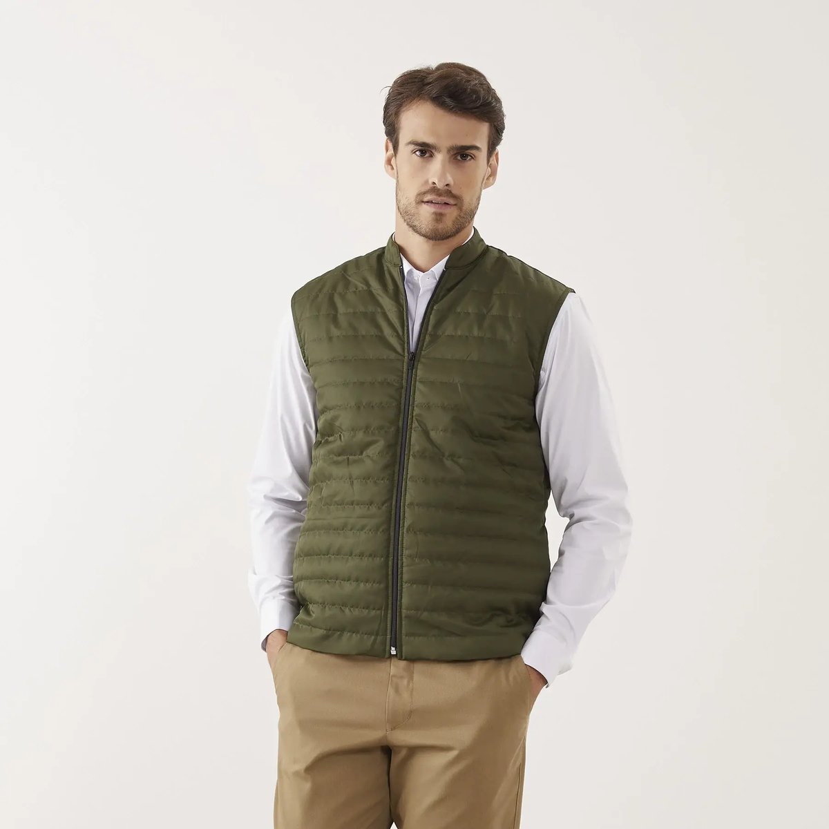 combinação camisa social colete masculino