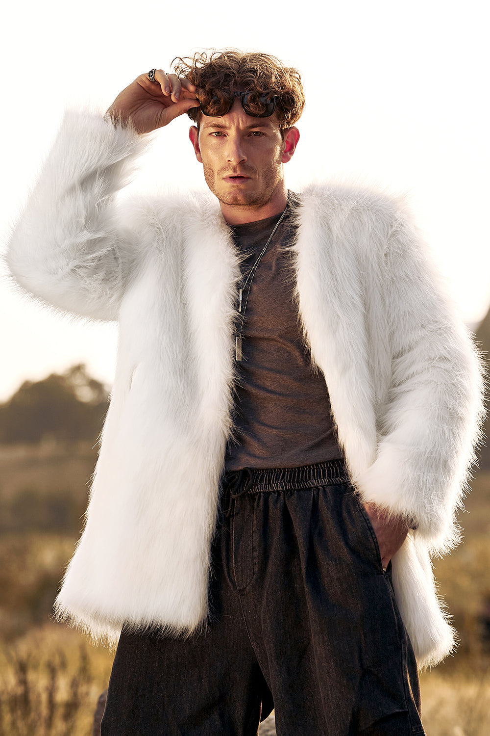 cardigan masculino branco de viscolycra