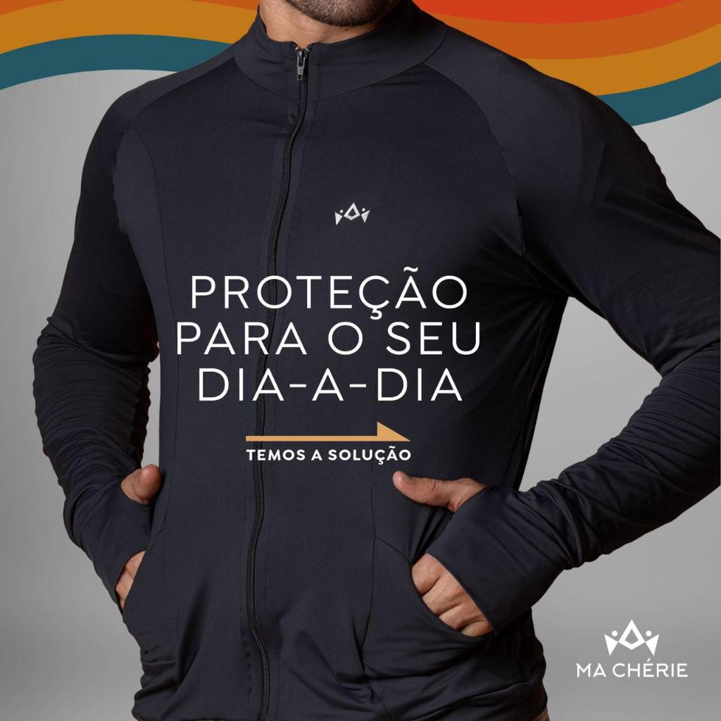 camisa proteção solar masculina