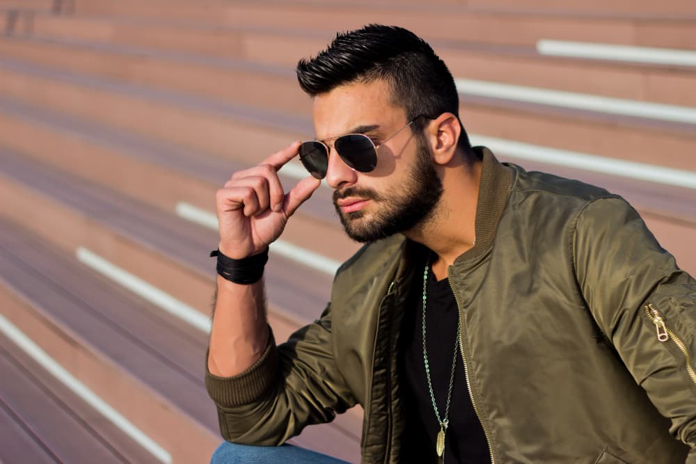 equilíbrio visual em acessórios masculinos