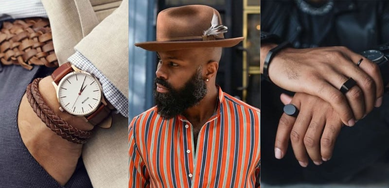 equilíbrio visual em acessórios masculinos