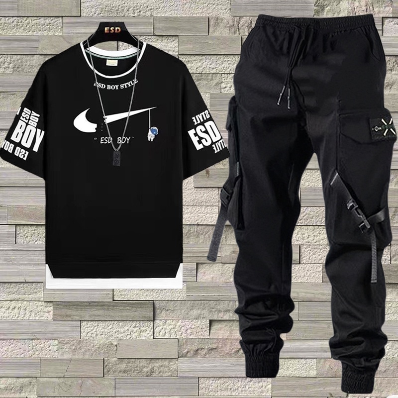 kit camisa e bermuda masculina