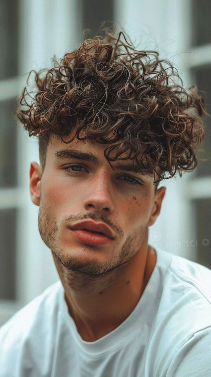 corte degradê cabelo cacheado masculino