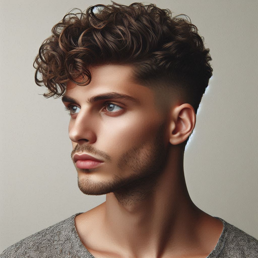 estilos de cabelo cacheado masculino curto