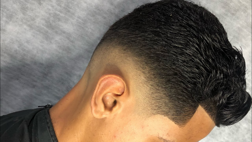 degradê em v cabelo masculino