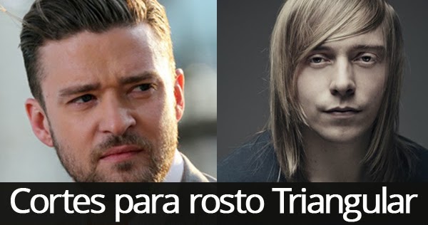 melhores cortes para rosto triangular homem