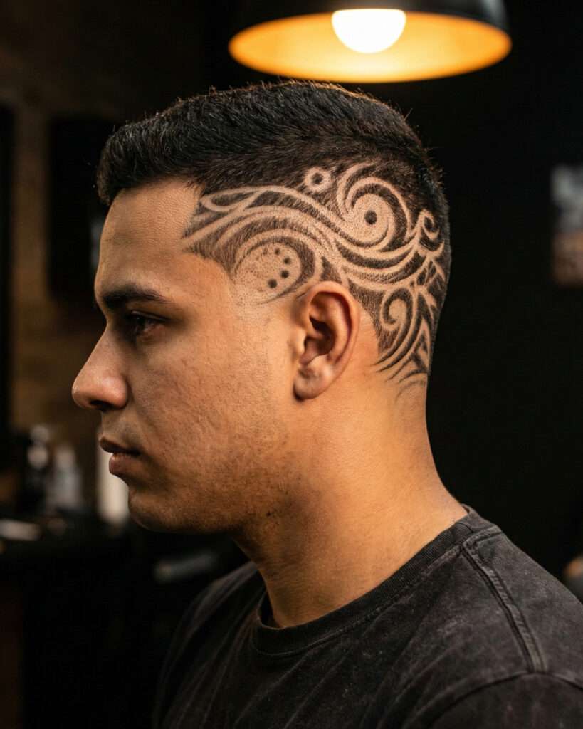 corte degradê com desenho