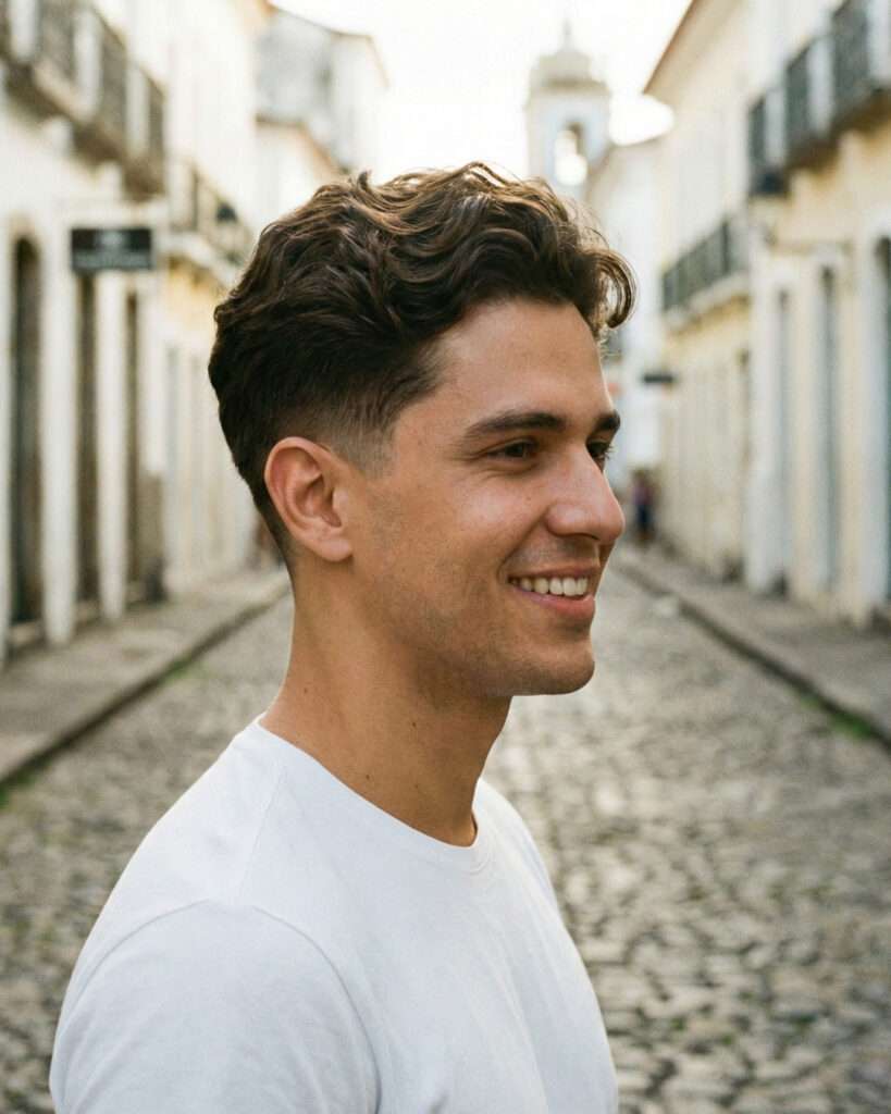cortes masculinos para cabelo ondulado