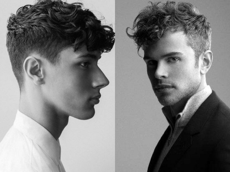 estilos de cabelo ondulado para homens
