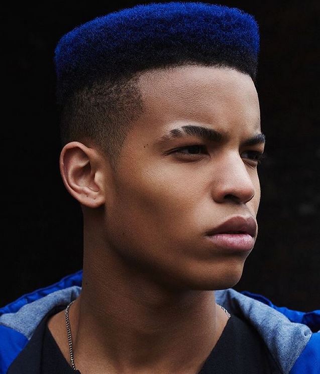 corte militar masculino preto