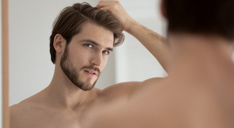 corte curto rosto oval masculino