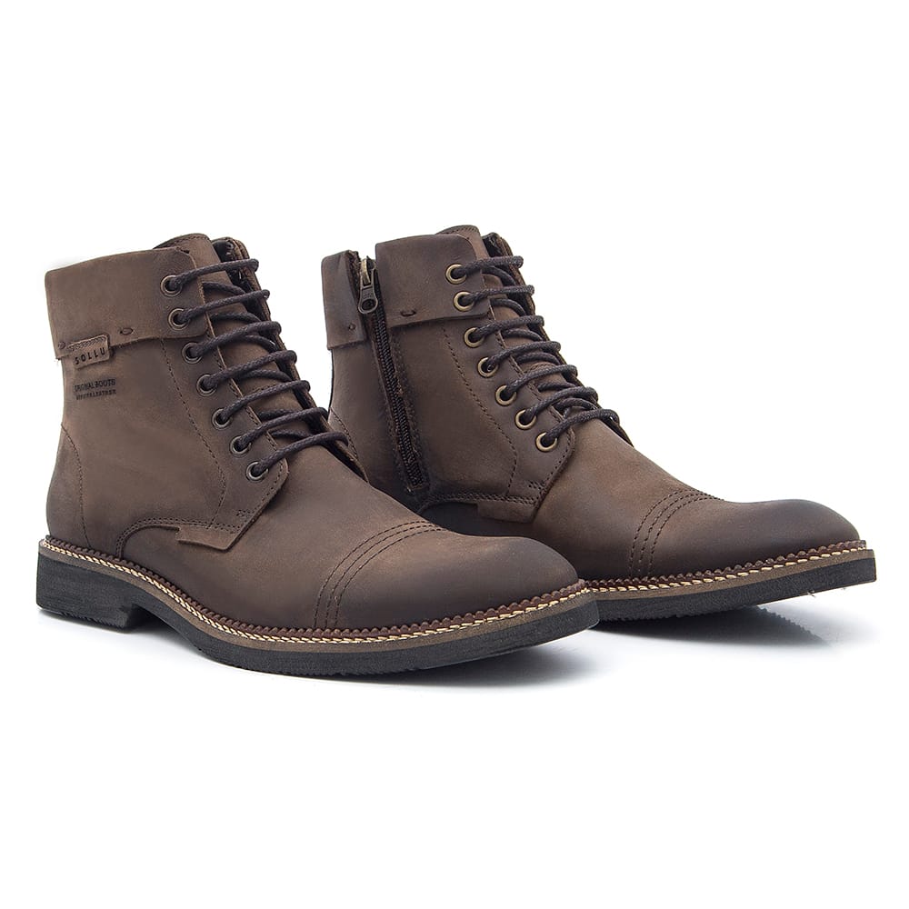 bota masculina de couro