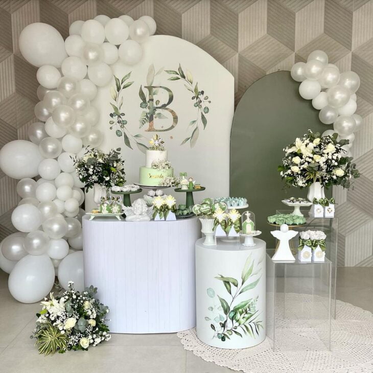 decoração batizado minimalista masculino