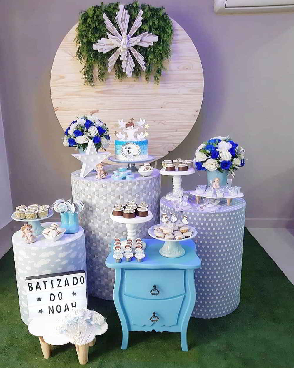 decoração batizado 1 ano masculino