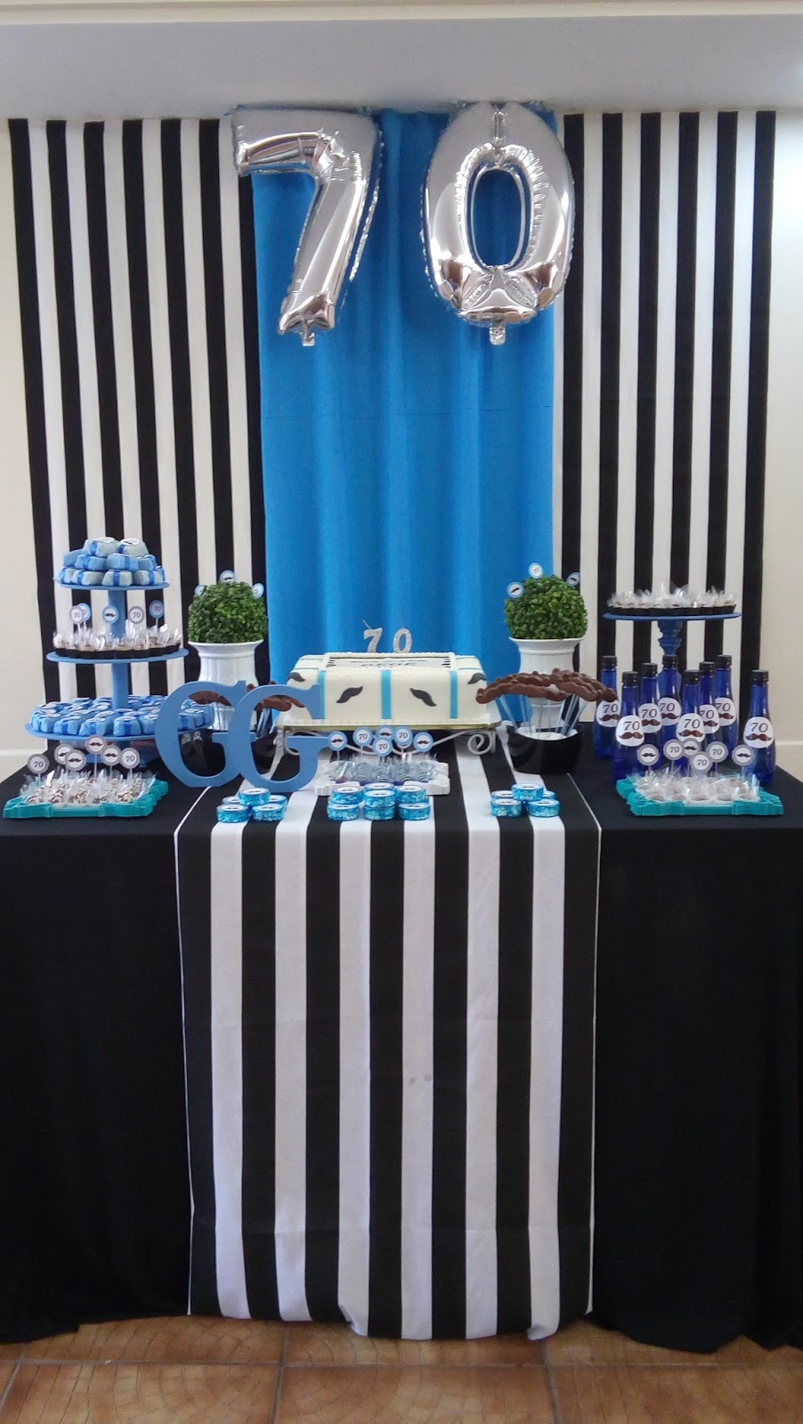 decoração 70 anos adulto masculino
