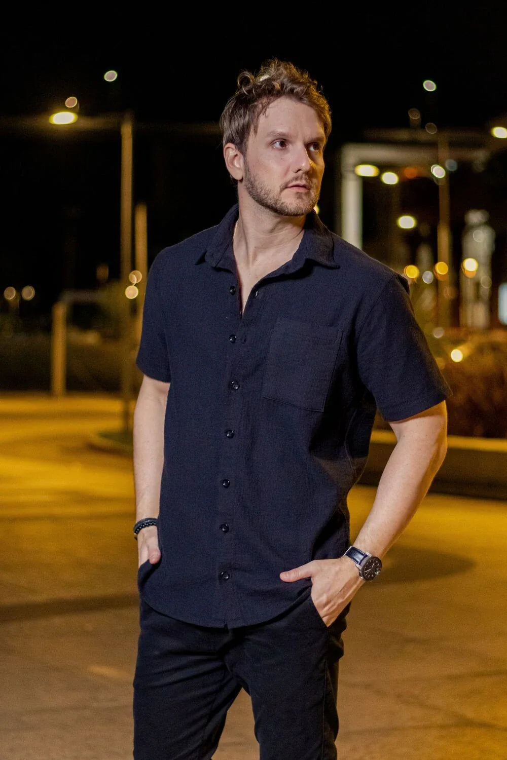 moda masculina preta elegante