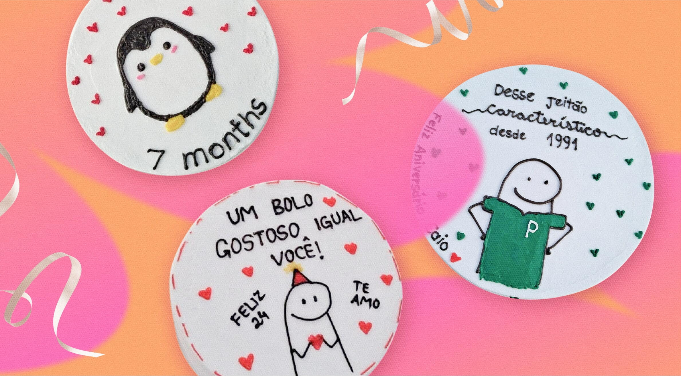 bolos comemorativos engraçados para ele