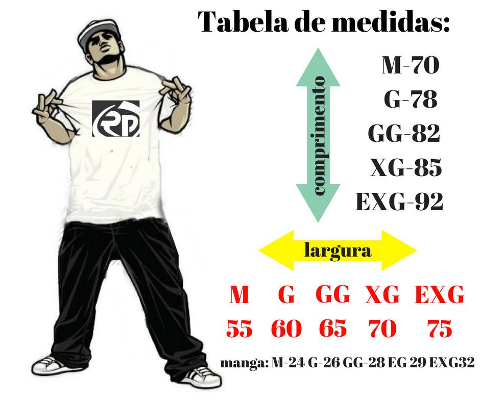 tamanho gg masculino medidas