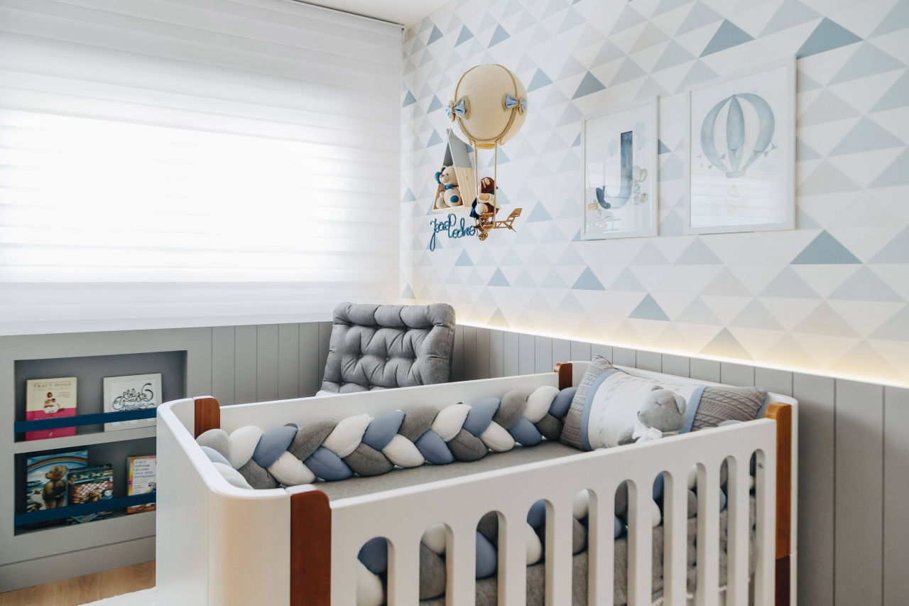 paleta de cores neutras para quarto de bebê menino