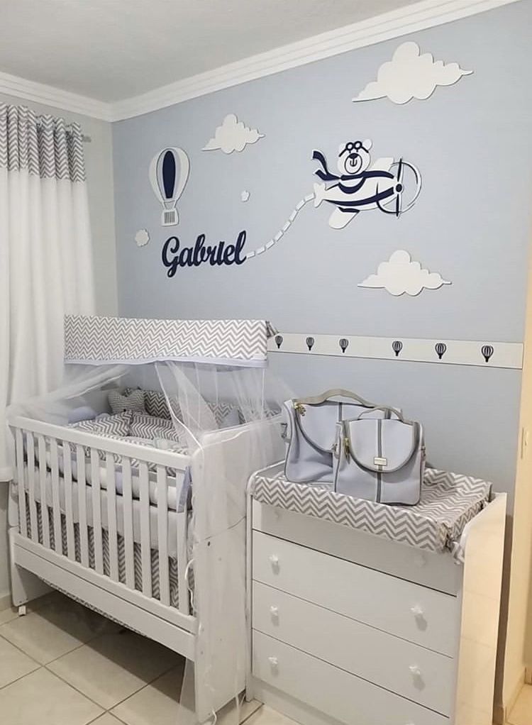 ideias de cores para quarto de bebê menino