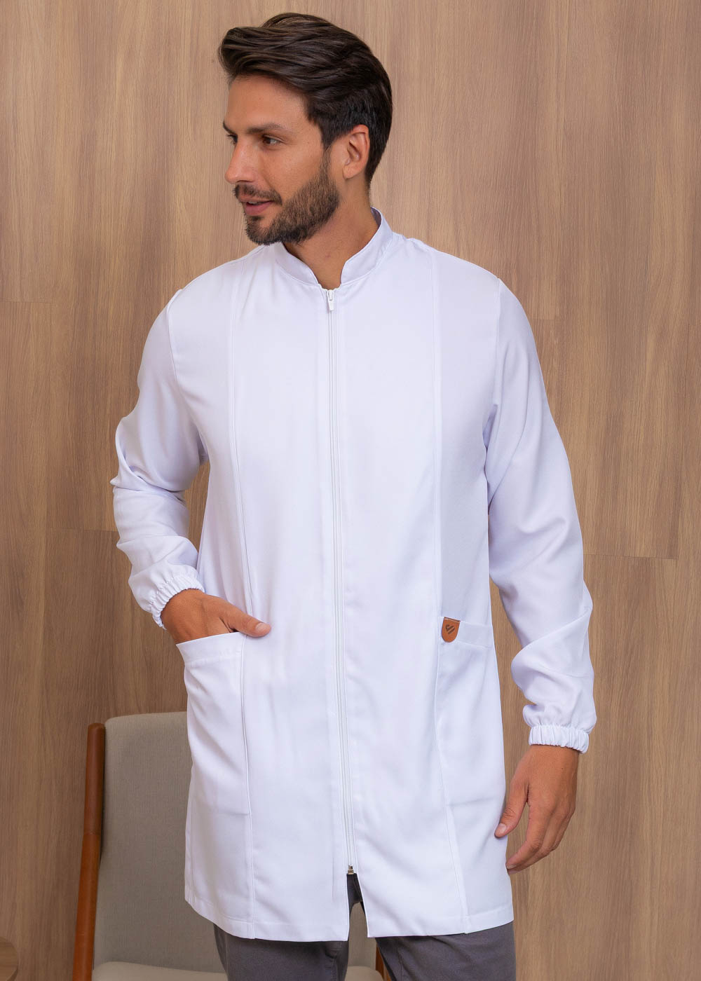 jaleco masculino slim fit