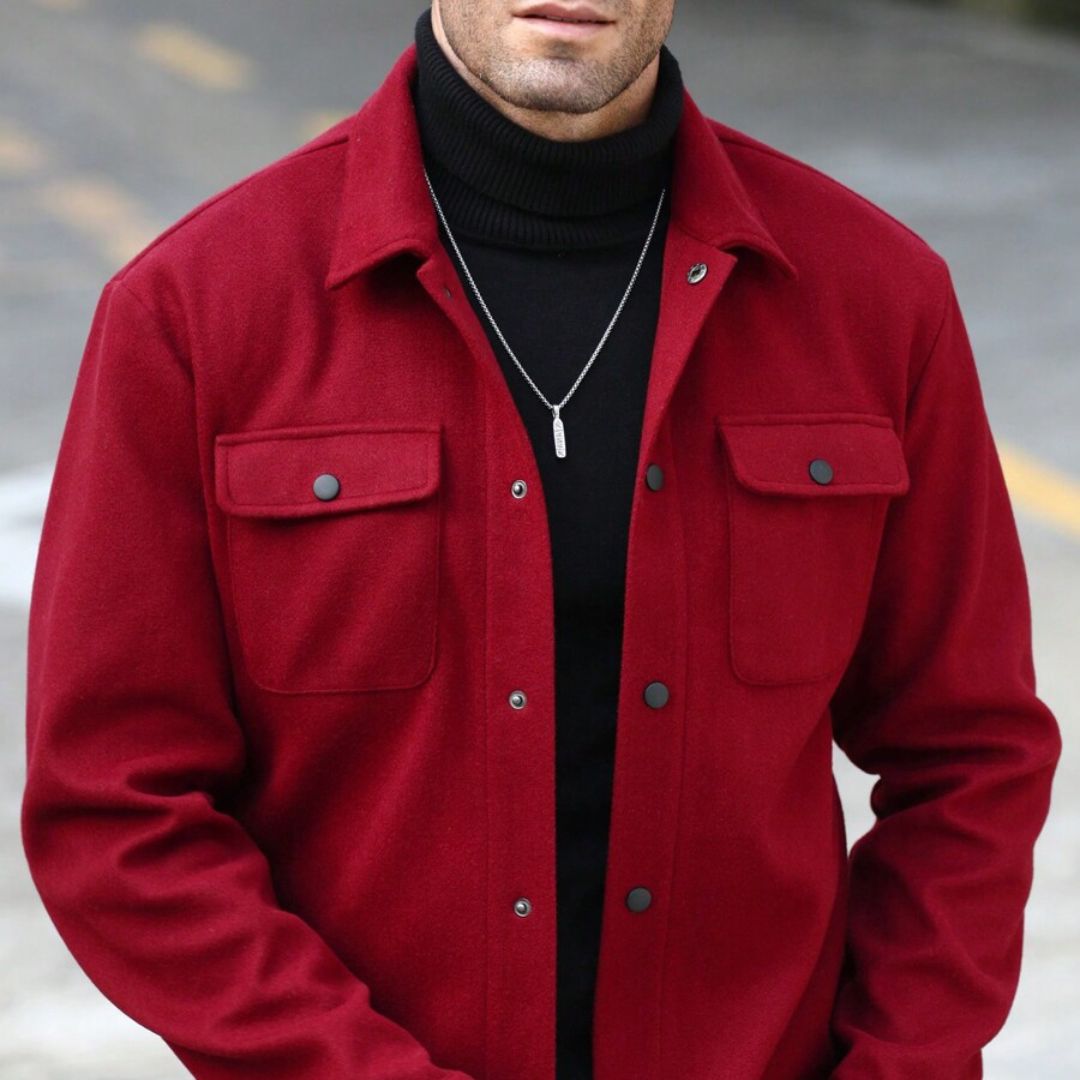 jaqueta vermelha masculina inverno